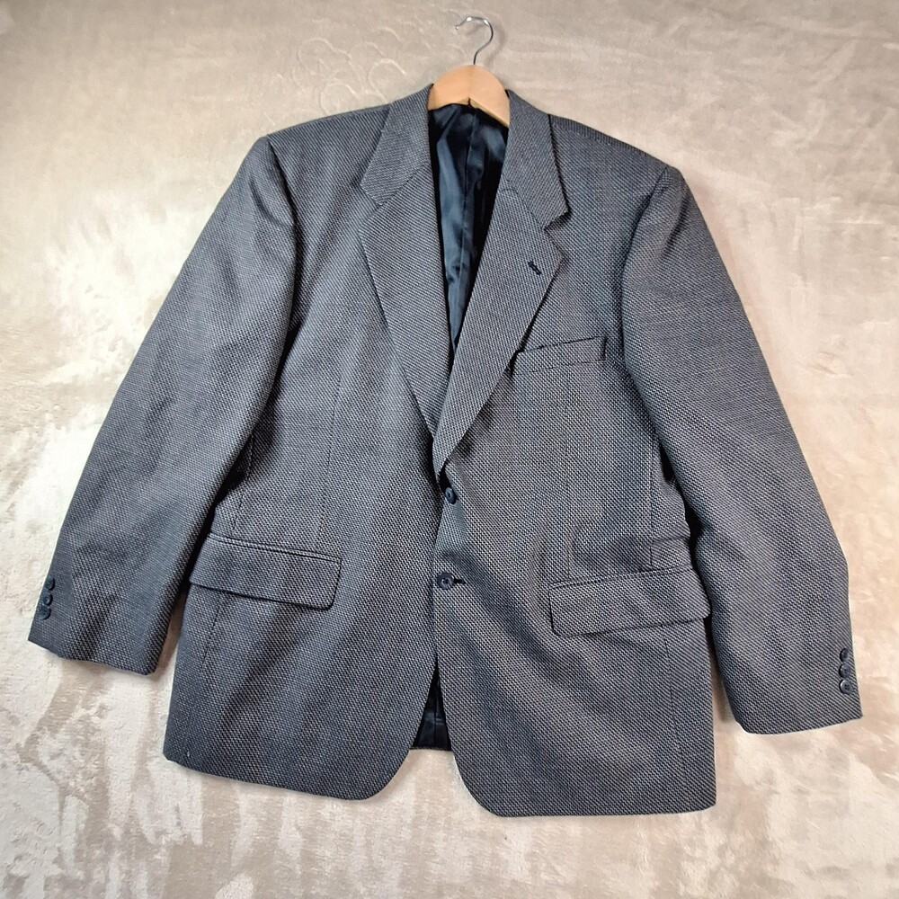 Enrico Cepriani Simon & Sons Blazer Mens 44R Gray Textured Ventless Sport Coat